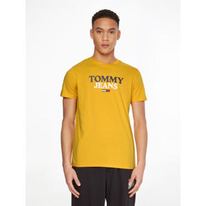 Tommy Jeans pánské hořčicové tričko - L (ZFW)